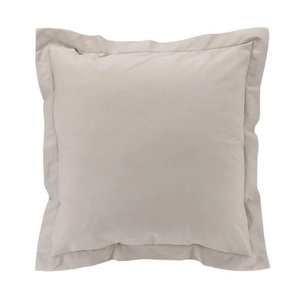 TAIE OREILLER VOLANT PLAT 63X63CM PERCALE UNI NAT P BOURDON