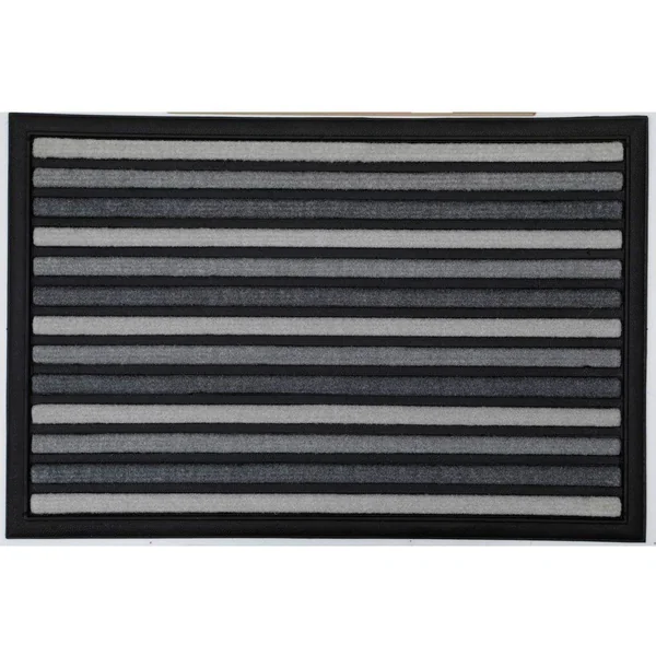 TAPIS GAUTIER 40X60CM NYLON CAOUTCHOUC GRIS