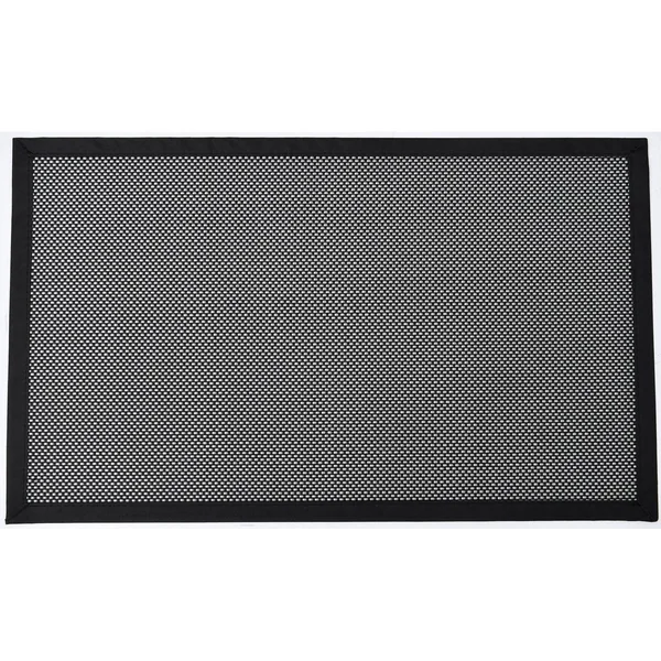 TAPIS JOHN 45X60CM VINYLE TISSE BICOLORE NOIR ARGENT
