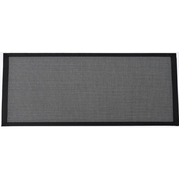 TAPIS JOHN 50X120CM VINYLE TISSE BICOLORE NOIR ARGENT