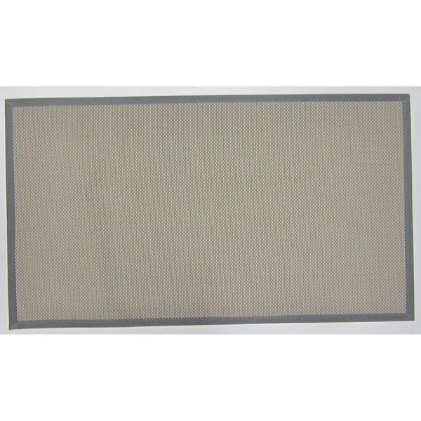 TAPIS JOHN 50X120CM VINYLE TISSE BICOLORE TAUPE BEIGE