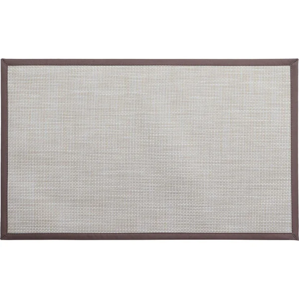 TAPIS JOHN 50X80CM VINYLE TISSE BICOLORE BEIGE GRIS