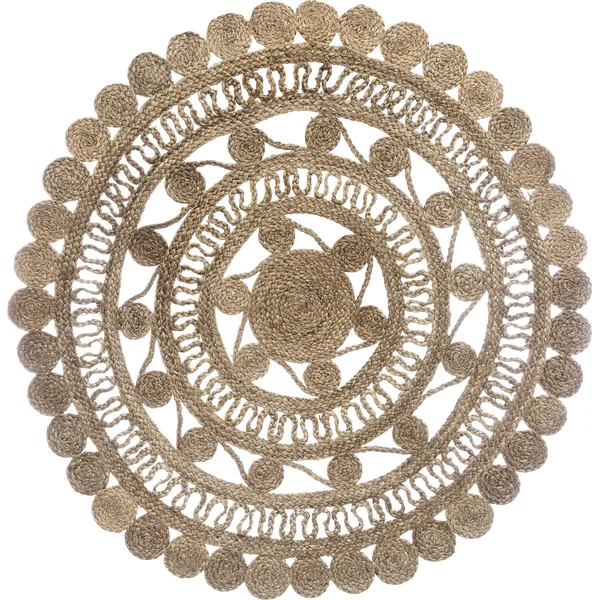 TAPIS JUTE DENTELLE RITUAL D.120CM