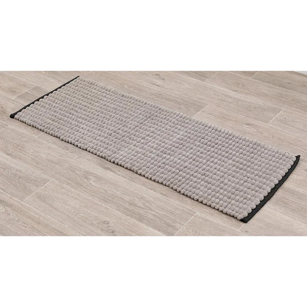 TAPIS POLYESTER COTON BICOLORE 45X120CM FICELLE NOIR