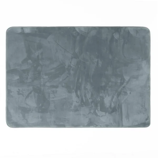 TAPIS RECTANGLE 120X170CM FLANELLE UNIE FLANOU GRIS