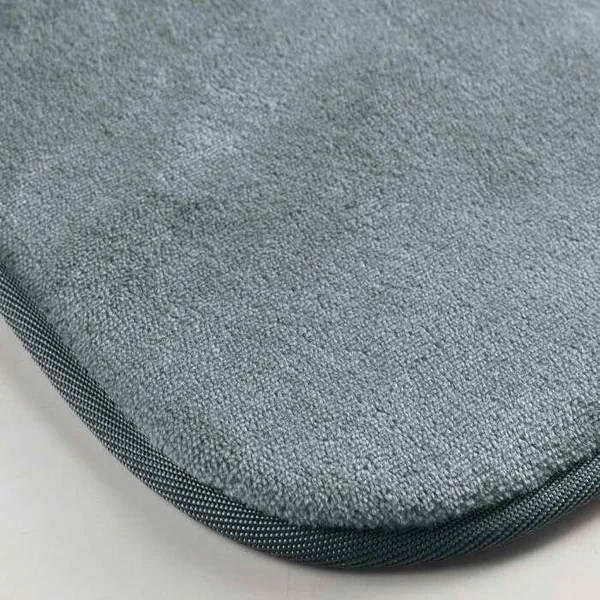 TAPIS RECTANGLE 50X80CM FLANELLE UNIE FLANOU NOIR