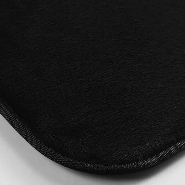 TAPIS RECTANGLE 50X80CM FLANELLE UNIE FLANOU NOIR