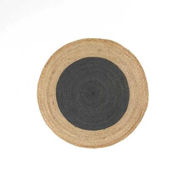 TAPIS ROND D.120CM JUTE BICOLORE NAPOLI ANTHRACITE
