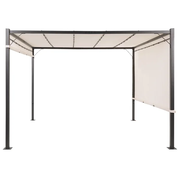 Tonnelle de jardin LED PARGA Métal 310 cm 310 cm Beige