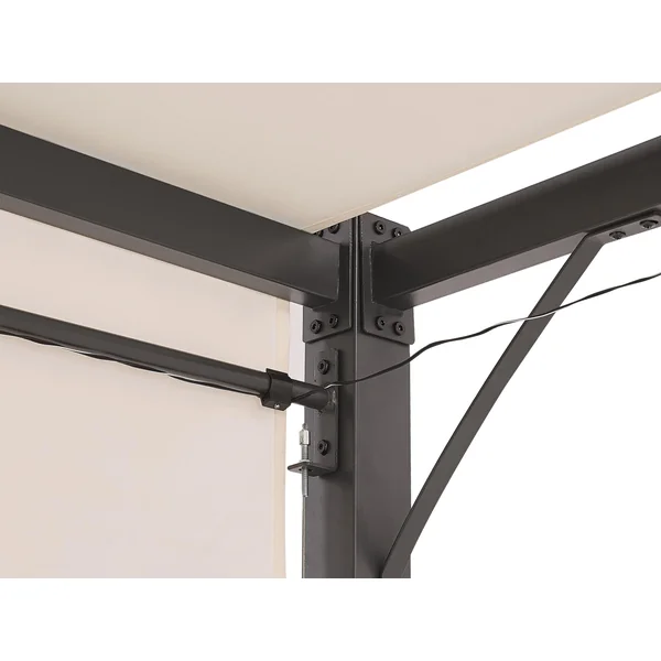 Tonnelle de jardin LED PARGA Métal 310 cm 310 cm Beige