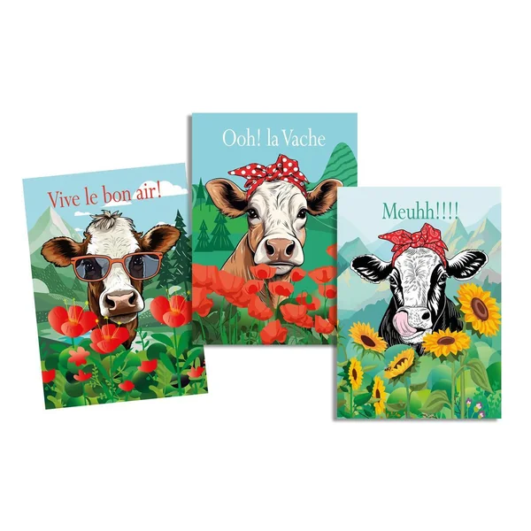 TORCHON FUNNY COW MULTICOLORE 50X70CM