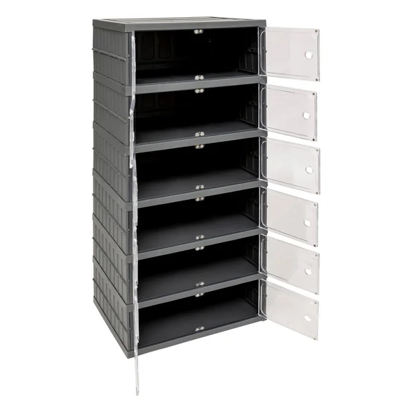 TOUR DE RANGEMENT PLIABLE 6 ETAGES PLASTIQUE