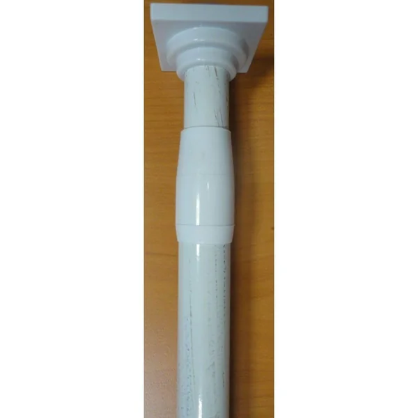 TRINGLE EXTENSIBLE ENTRE MURS D22 70 120CM BLANC ET OR