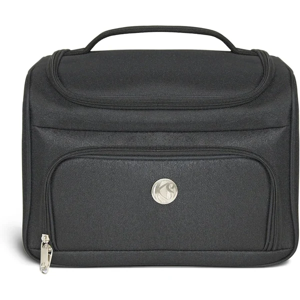 VANITYS TEXTILE MULTIPOCHES ZIPPEES NOIR PM 14X27X20 CM