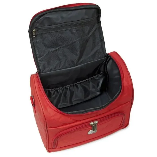 VANITYS TEXTILE MULTIPOCHES ZIPPEES ROUGE MM 21X31X25 CM