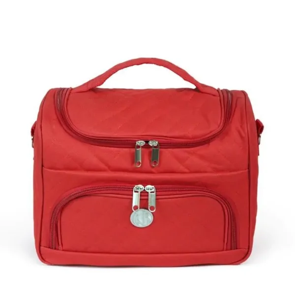 VANITYS TEXTILE MULTIPOCHES ZIPPEES ROUGE MM 21X31X25 CM